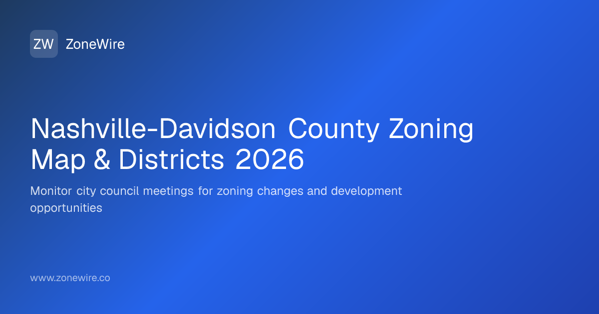 Nashville-Davidson County Zoning Map & Districts 2026 | ZoneWire